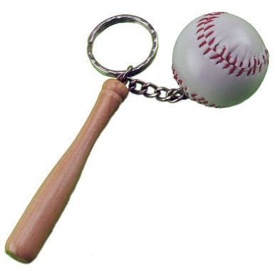 New Glove Baseball Bat Black Leather Baseball Sport Key Chain Ring Keychain