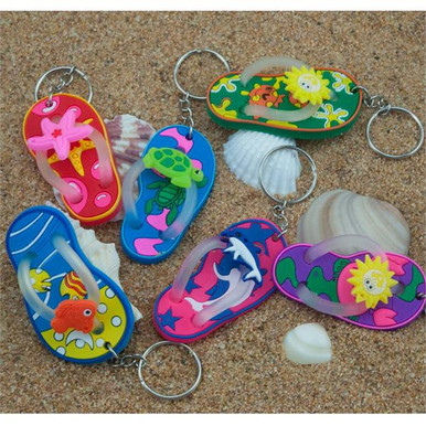 I LOVE BRASIL Plastic Sandal Flip Flop Shape Keychain Ordem E