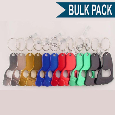 Bottle Opener Key Chain Top Popper - Bulk Pack