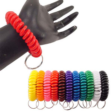 WHOLESALE 12 24 50 100 PCS SPIRAL WRIST COIL KEY CHAIN KEY RING HOLDER BLACK WHOLESALE 12 24 50 100 PCS SPIRAL WRIST COIL KEY CHAIN KEY RING HOLDER BLACK