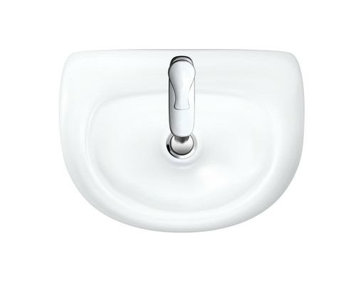 White Sink with Chrome Faucet