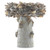 Currey and Company 1200-0052 Hayes Parker 14" Tall Oyster Shell, Iron and Concrete Small Bird Bath