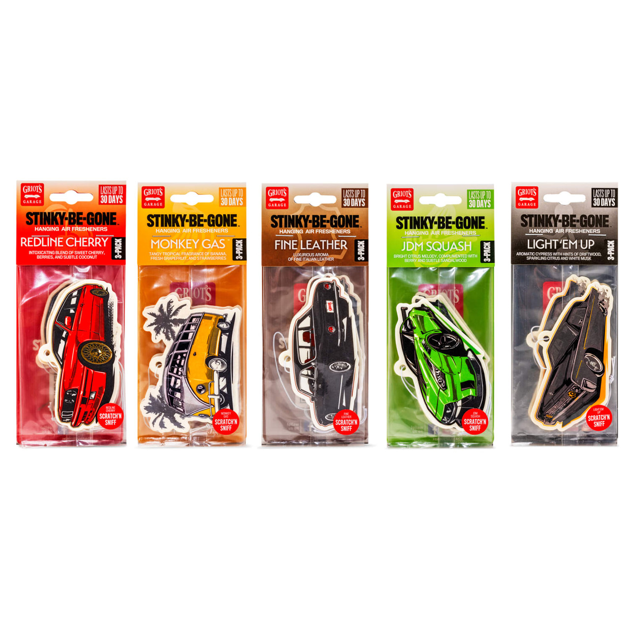 Stinky-Be-Gone™ Hanging Air Freshener, 3 Pack - Griot's Garage