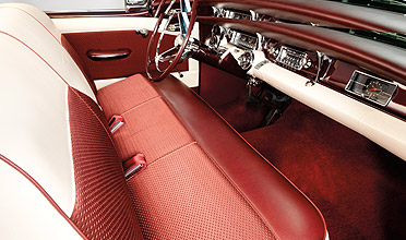 Interior of classic car