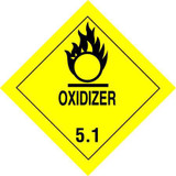 4 x 4" Shipping Label, Oxidizer 4 x 4" Shipping Label, Oxidizer