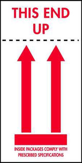4 x 8" Shipping Label, This End Up, Comply w/Specifications 4 x 8" Shipping Label, This End Up, Comply w/Specifications