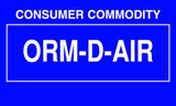 2-1/2 x 1-1/2" Shipping Label, ORM-D Air 2-1/2 x 1-1/2" Shipping Label, ORM-D Air