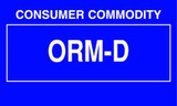 2-1/2 x 1-1/2" Shipping Label, ORM-D 2-1/2 x 1-1/2" Shipping Label, ORM-D