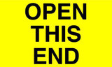 5 x 3" Shipping Label, Open This End 5 x 3" Shipping Label, Open This End