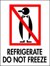 3 x 4" Shipping Label, Refrigerate Do Not Freeze 3 x 4" Shipping Label, Refrigerate Do Not Freeze