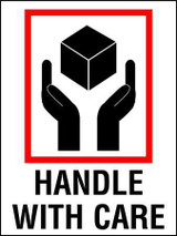3 x 4" Shipping Label, Handle with Care 3 x 4" Shipping Label, Handle with Care