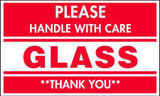 5 x 3" Shipping Label, Glass Handle with Care 5 x 3" Shipping Label, Glass Handle with Care