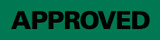 150SP White Imprinted CST Green with Black Lettering - "APPROVED" - 2 in x 55yd (1 roll) 150SP White Imprinted CST Green with Black Lettering - "APPROVED" - 2 in x 55yd (1 roll)