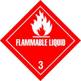 4 x 4" Shipping Label, Flammable Liquid 4 x 4" Shipping Label, Flammable Liquid
