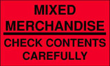 5 x 3" Shipping Label, Mixed Merchandise Check Contents 5 x 3" Shipping Label, Mixed Merchandise Check Contents