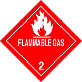 4 x 4" Shipping Label, Flammable Gas 4 x 4" Shipping Label, Flammable Gas