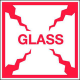 4 x 4" Shipping Label, Glass 4 x 4" Shipping Label, Glass
