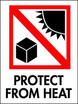 3 x 4" Shipping Label, Protect From Heat 3 x 4" Shipping Label, Protect From Heat