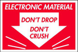 3 x 2" Shipping Label, Electronic Material, Don't Drop 3 x 2" Shipping Label, Electronic Material, Don't Drop