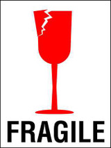 3 x 4" Shipping Label, Fragile (Broken Glass) 3 x 4" Shipping Label, Fragile (Broken Glass)