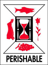 3 x 4" Shipping Label, Perishable 3 x 4" Shipping Label, Perishable