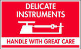 5 x 3" Shipping Label, Delicate Instruments Handle With Great Care 5 x 3" Shipping Label, Delicate Instruments Handle With Great Care
