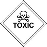 4 x 4" Shipping Label, Toxic 4 x 4" Shipping Label, Toxic