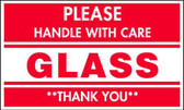 5 x 3" Shipping Label, Glass Handle with Care