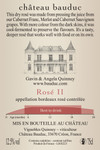 Château Bauduc Rosé II 2022 - Back label