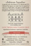 Les Trois Hectares 2019 magnum - Back label