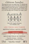Les Trois Hectares Rouge 2020 - Back label