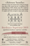 Bordeaux Supérieur 2019 Magnum - Back label