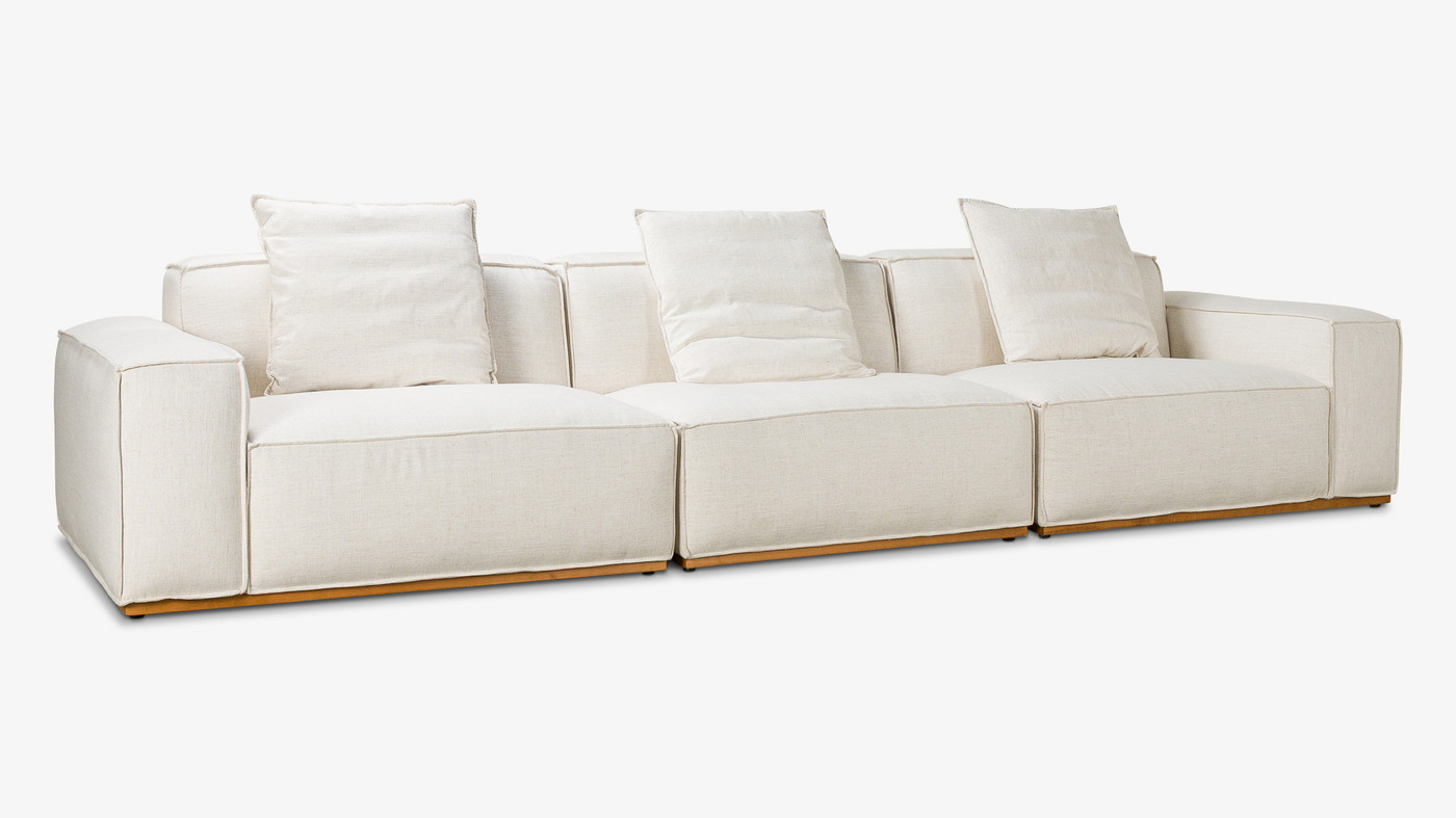 Hayes Modular Sofa - 3 Seater, Bone