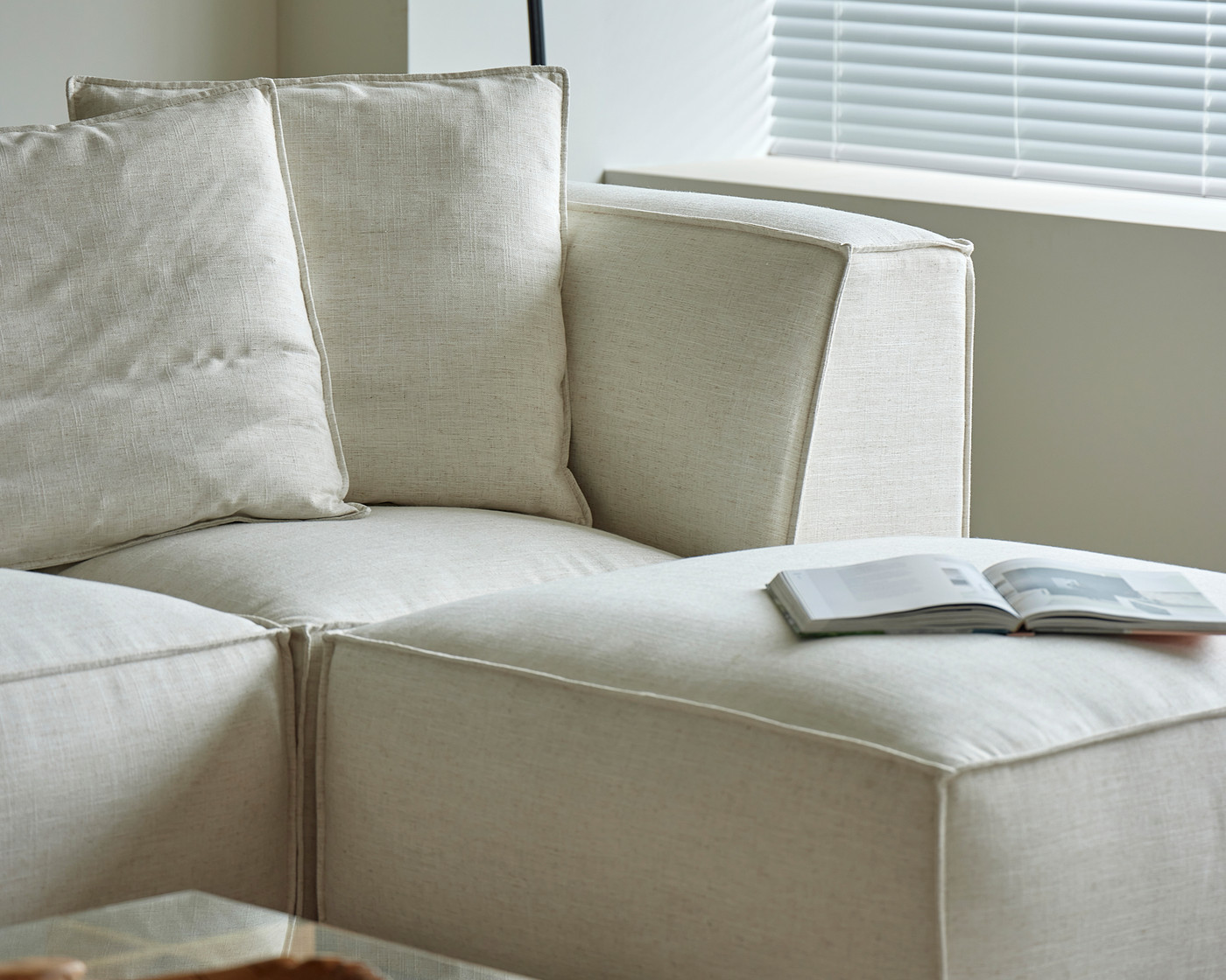 Omaha Modular Sofa - 5 Seater, Bone