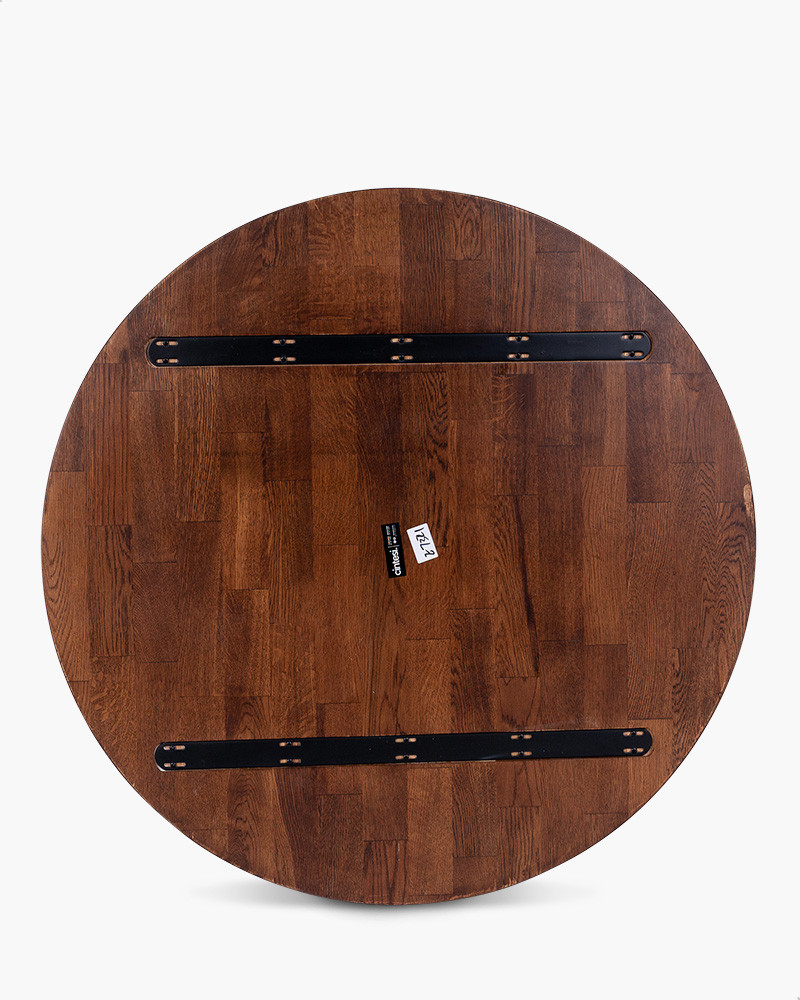 Solid Oak Table Top - 120Cm Dia, Dark Oak