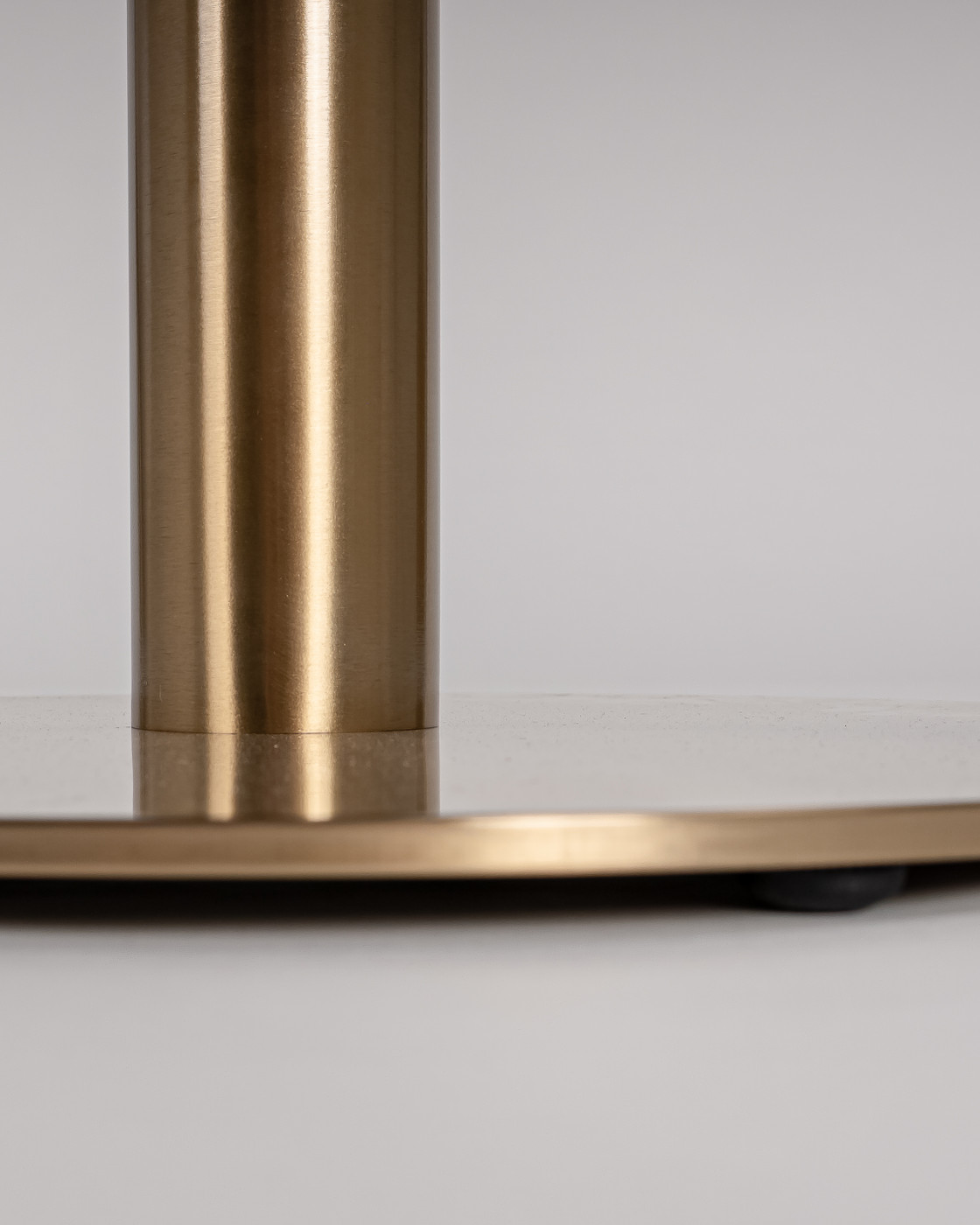 Orion Round Bar Leaner Base - 50cm x 105H, Brushed Brass