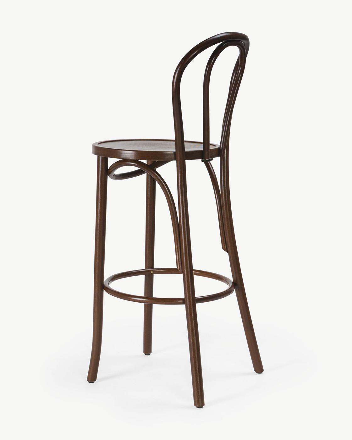 Twist Bentwood Bar Stool - Walnut, 75Cm