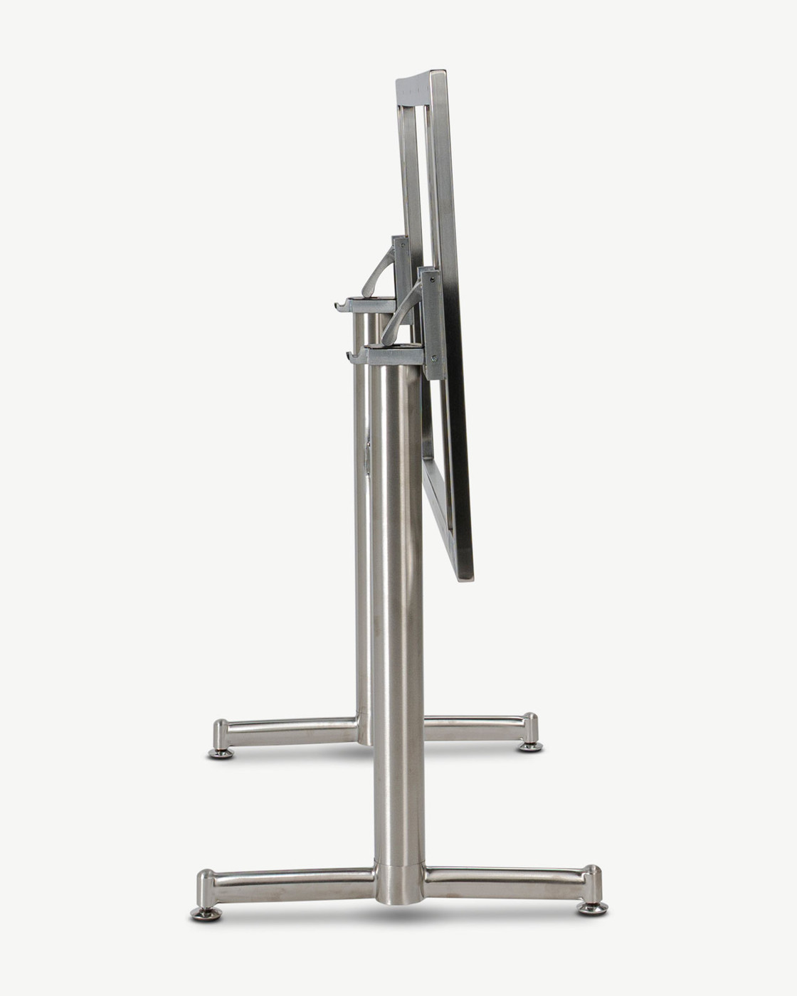 Lucca Folding Double Table Base - Stainless Steel