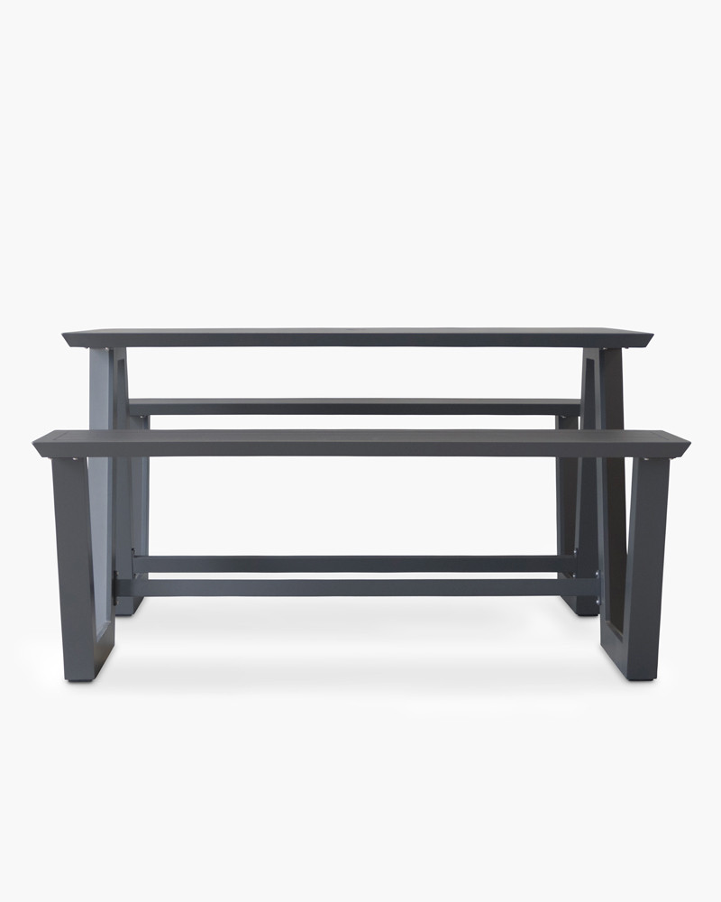 Tahoe Outdoor Bar Leaner - 160X83 90H, Charcoal