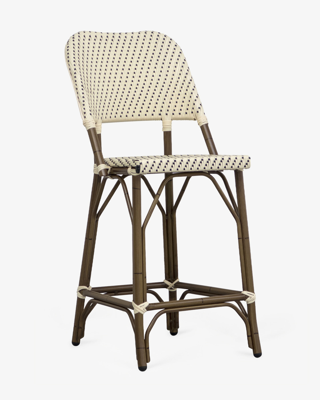 Fleur Barstool - Ivory/Black, 65Cm