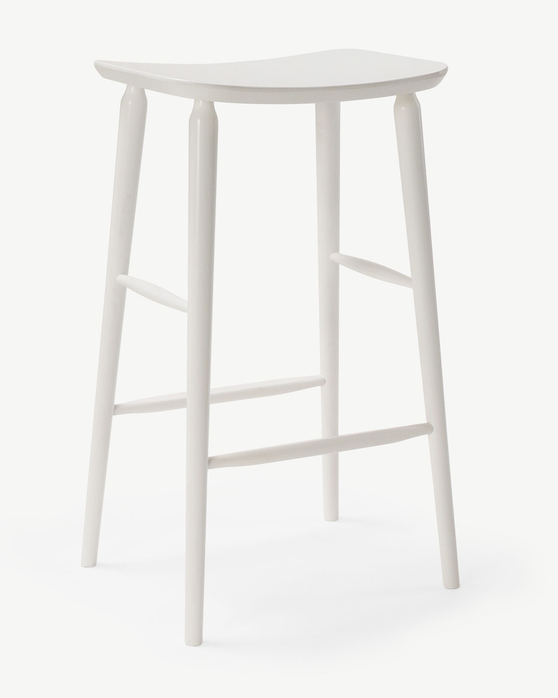 Mackenzie Bar Stool - White, 75Cm