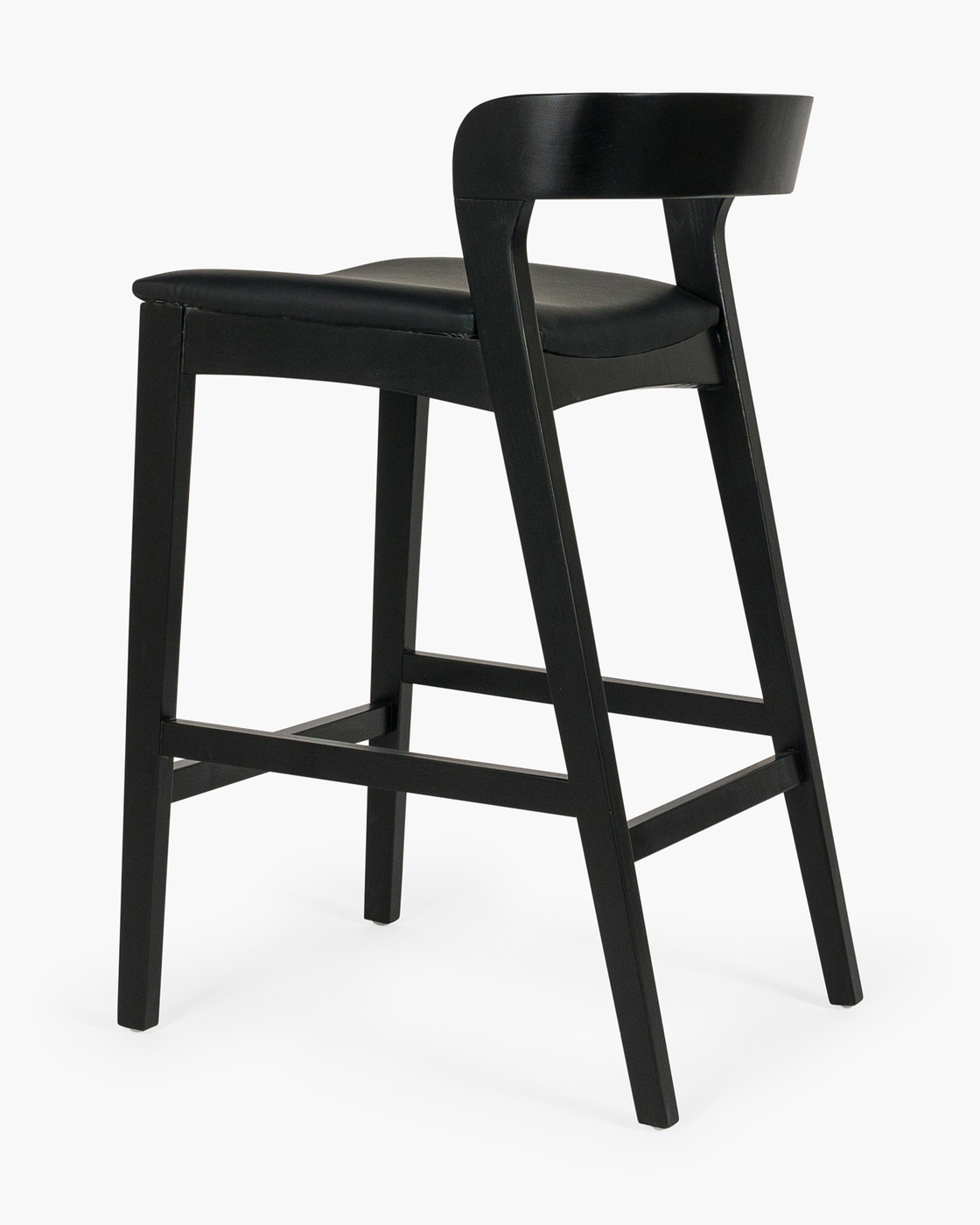 Grace Bar Stool - Black, Black Seat, 65cm