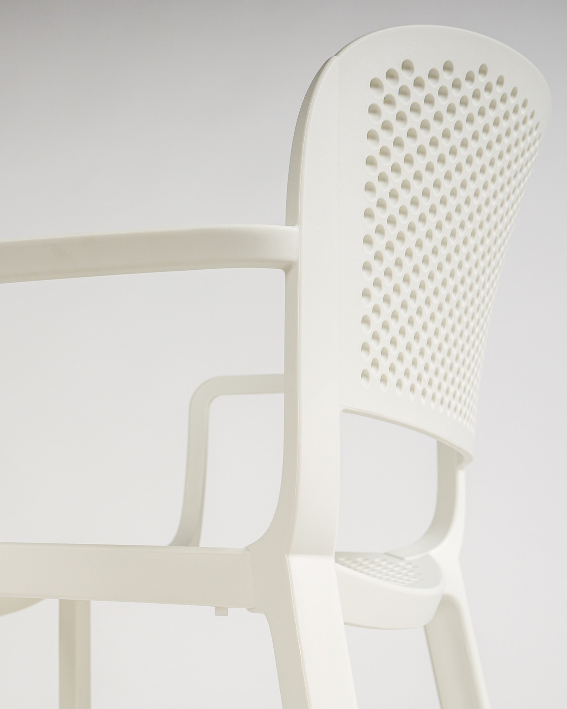 Dome 266 Armchair - White, perforated