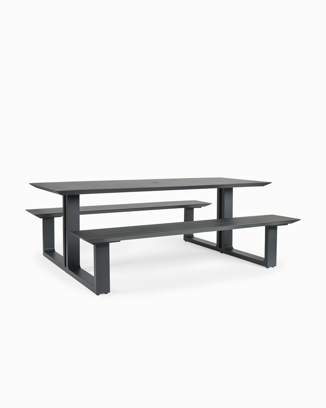 Theodore Outdoor Picnic Table - 200X79Cm, Charcoal