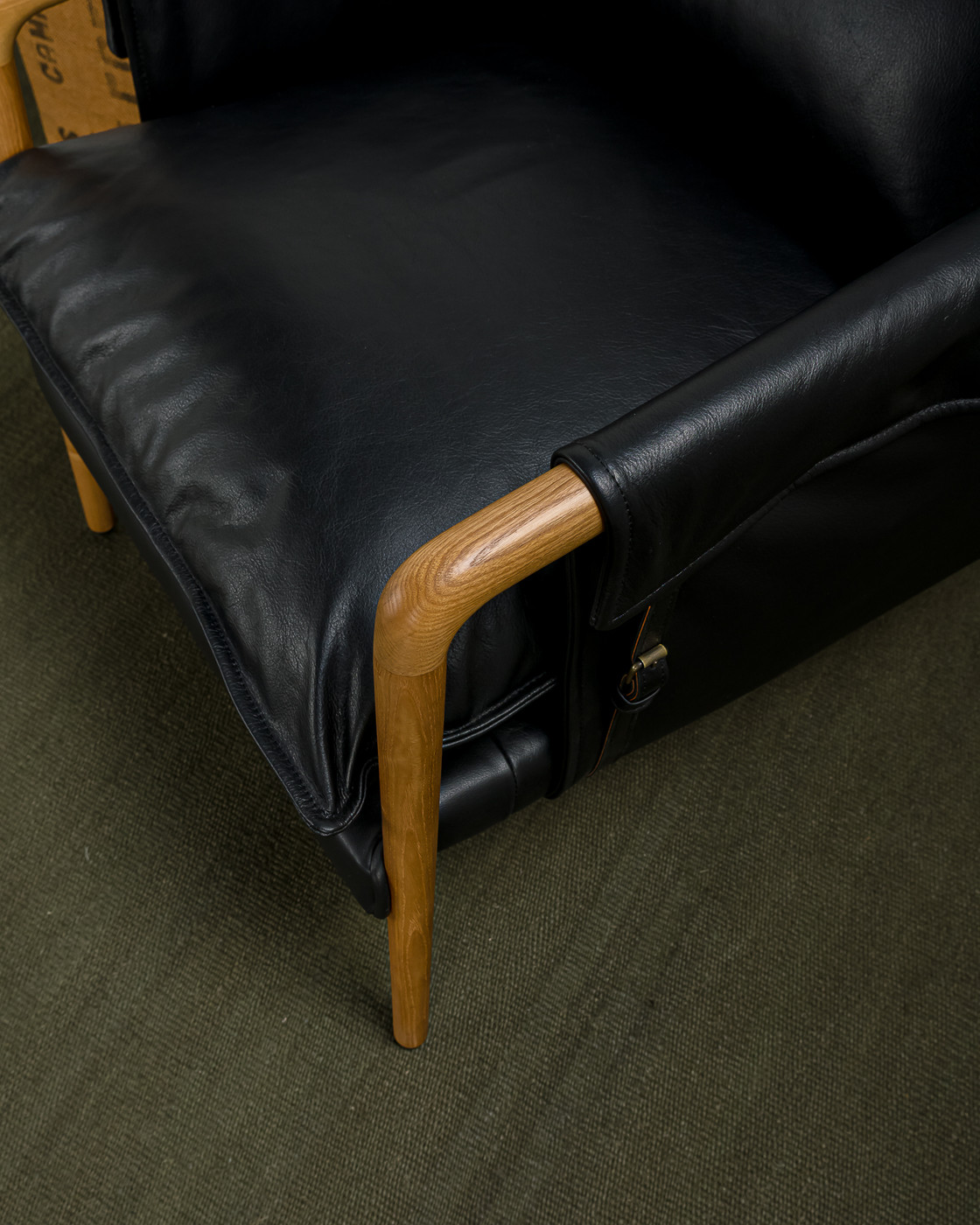 Wesley Leather Armchair - Black
