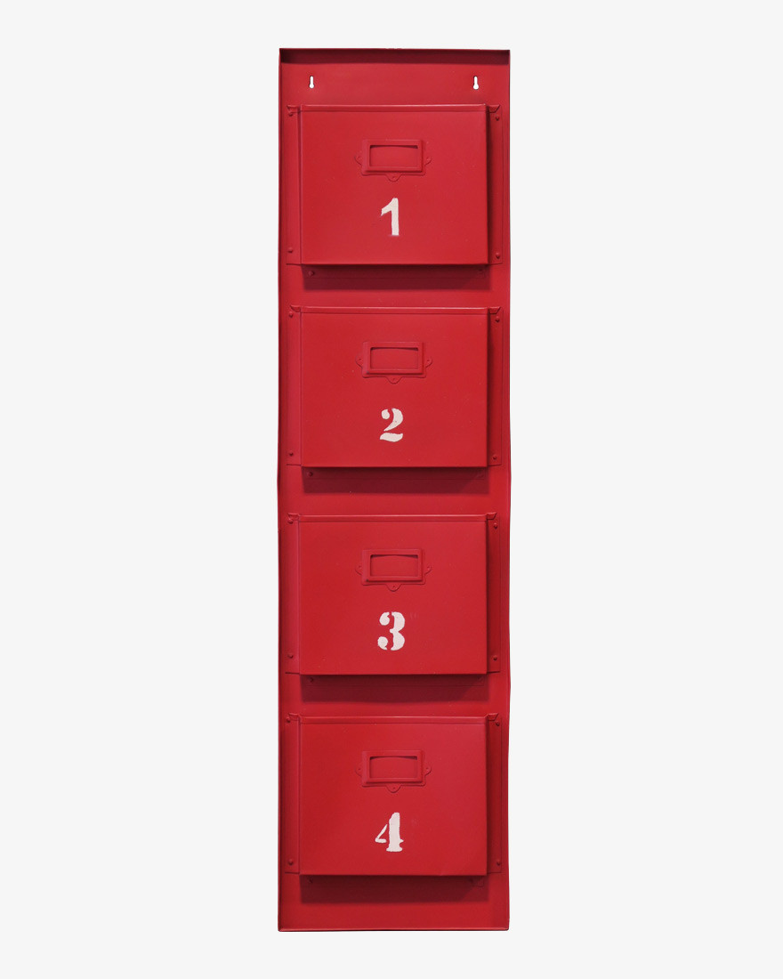 Magazine Holder Numbered - Red