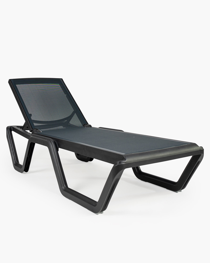 Vela Sun Lounger - Anthracite W Anthracite Fabric