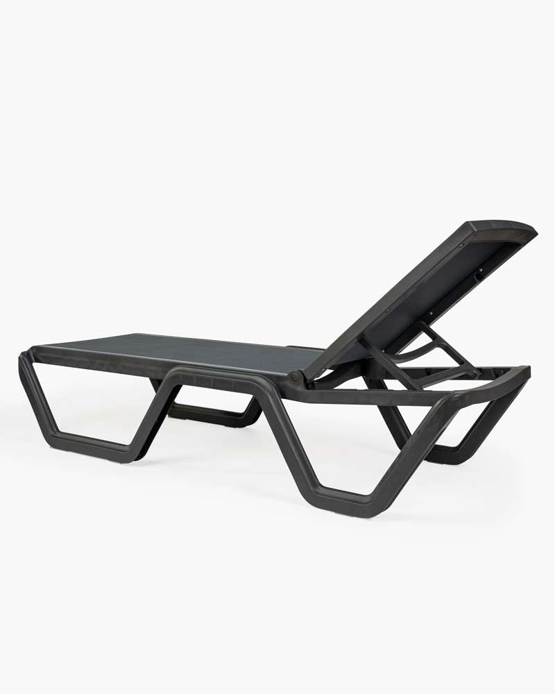 Vela Sun Lounger - Anthracite W Anthracite Fabric