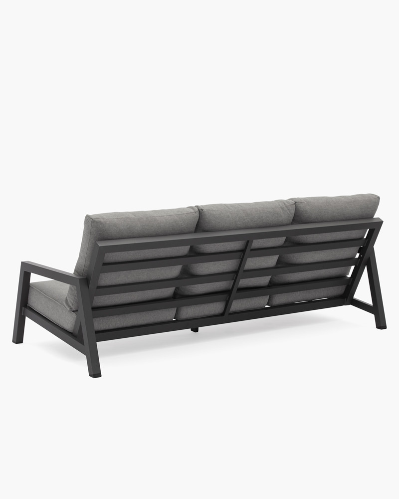 Leigh Outdoor Sofa - Three Seater, Charcoal