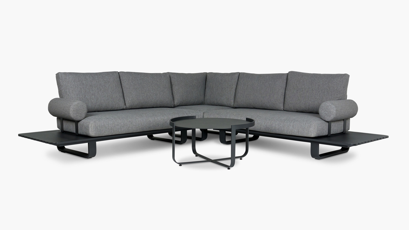 Vermont Lounge Outdoor Setting Aluminium - Charcoal